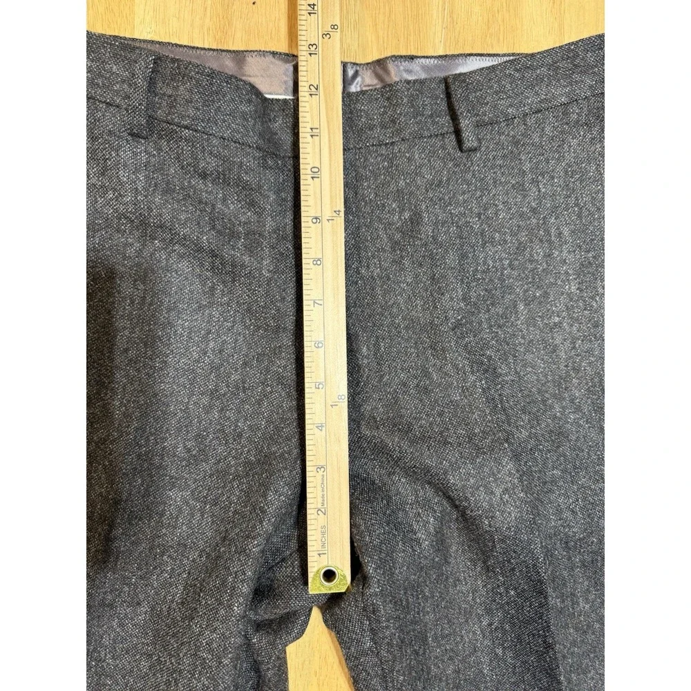 J.Crew Ludlow Mens 36x34 Abraham Moon Wool Dress Pants Gray Tweed British Fabric